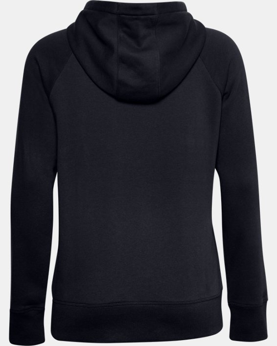 Sudadera con capucha de tejido Fleece y logotipo UA Rival para mujer, Black, pdpMainDesktop image number 6